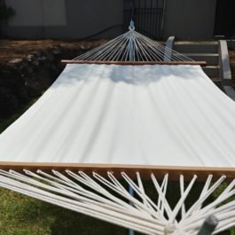 Fabric With Wood Hammock